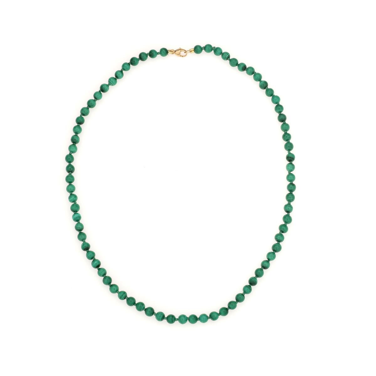 Chunky Round Green Malachite Necklace