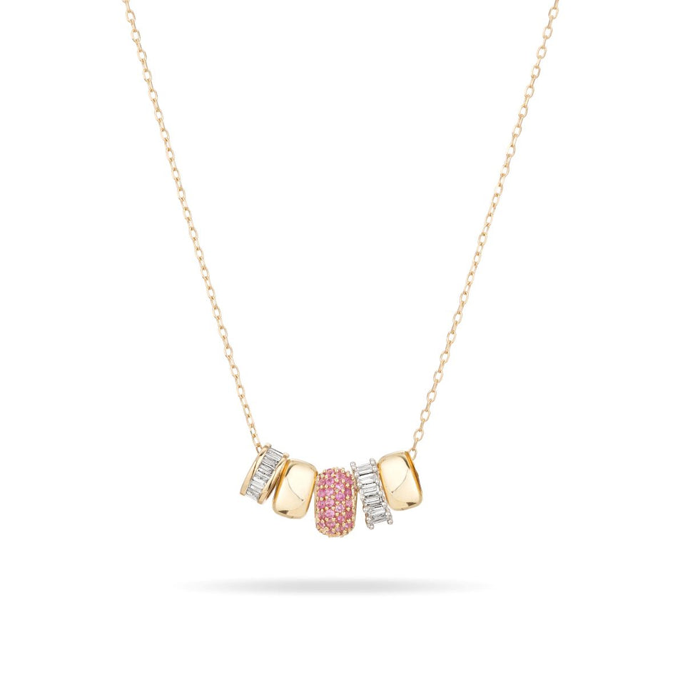 Bead Party Pink Sapphire Spenser 2.0 Necklace