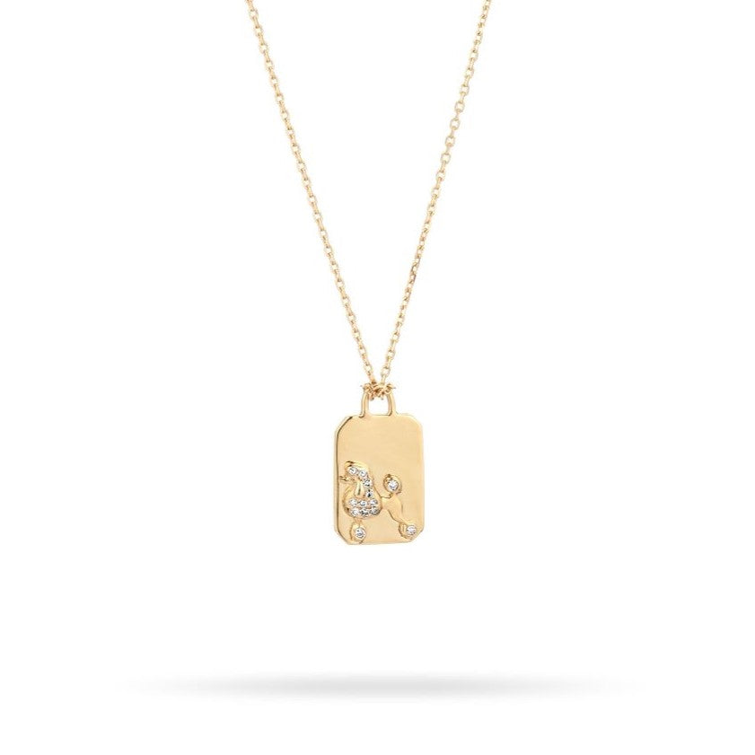 Pave Diamond Poodle Necklace