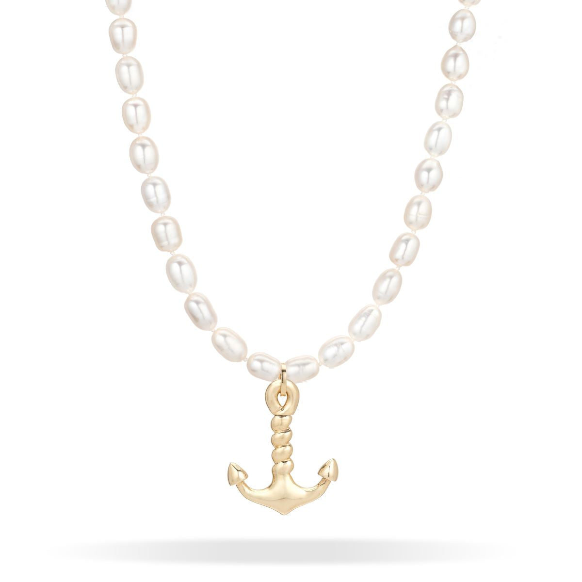 Anchor Pearl Necklace
