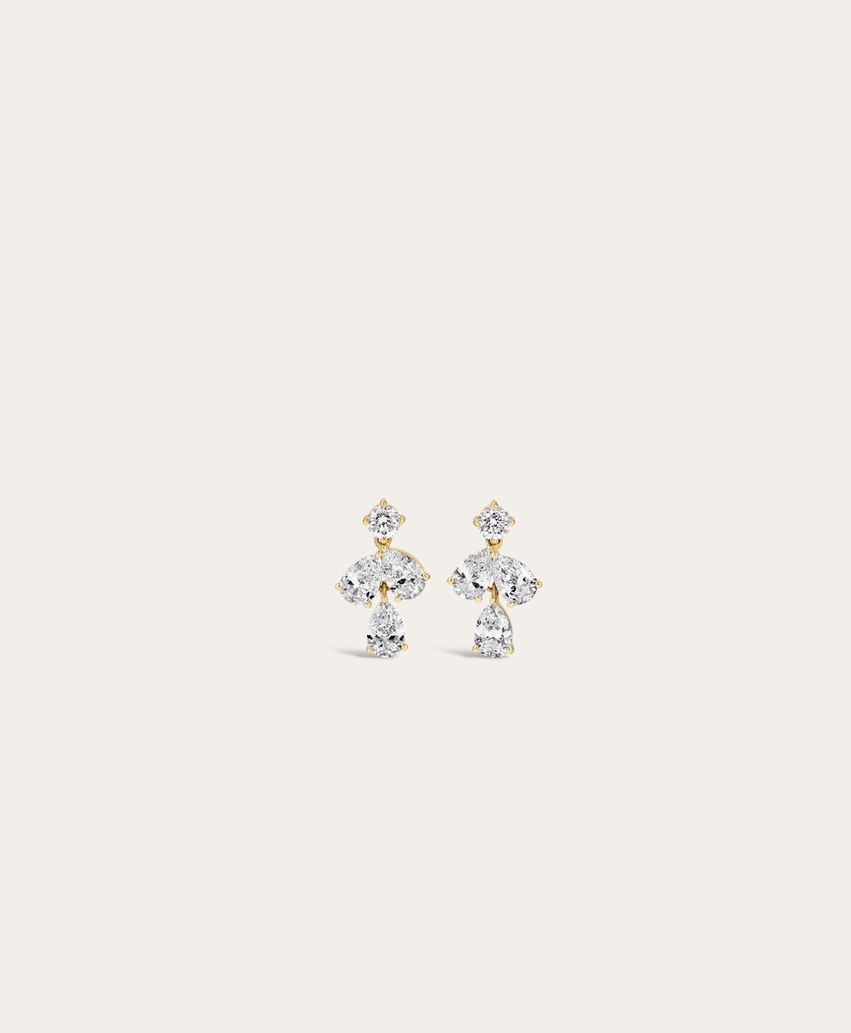 One of a Kind Mini Bridal Diamond Drop Earrings