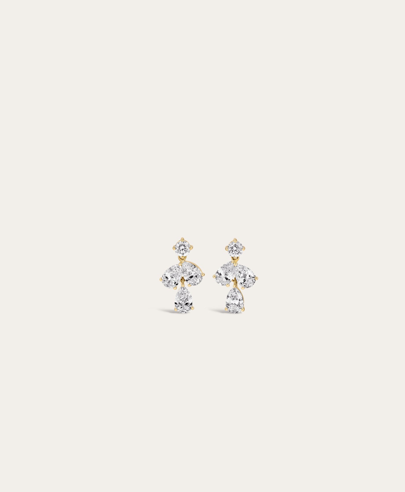 One of a Kind Mini Bridal Diamond Drop Earrings