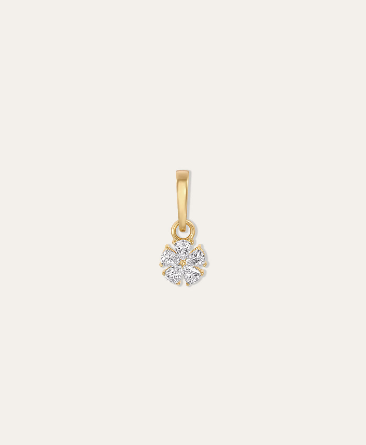 One of a Kind Diamond Flower Hinged Charm