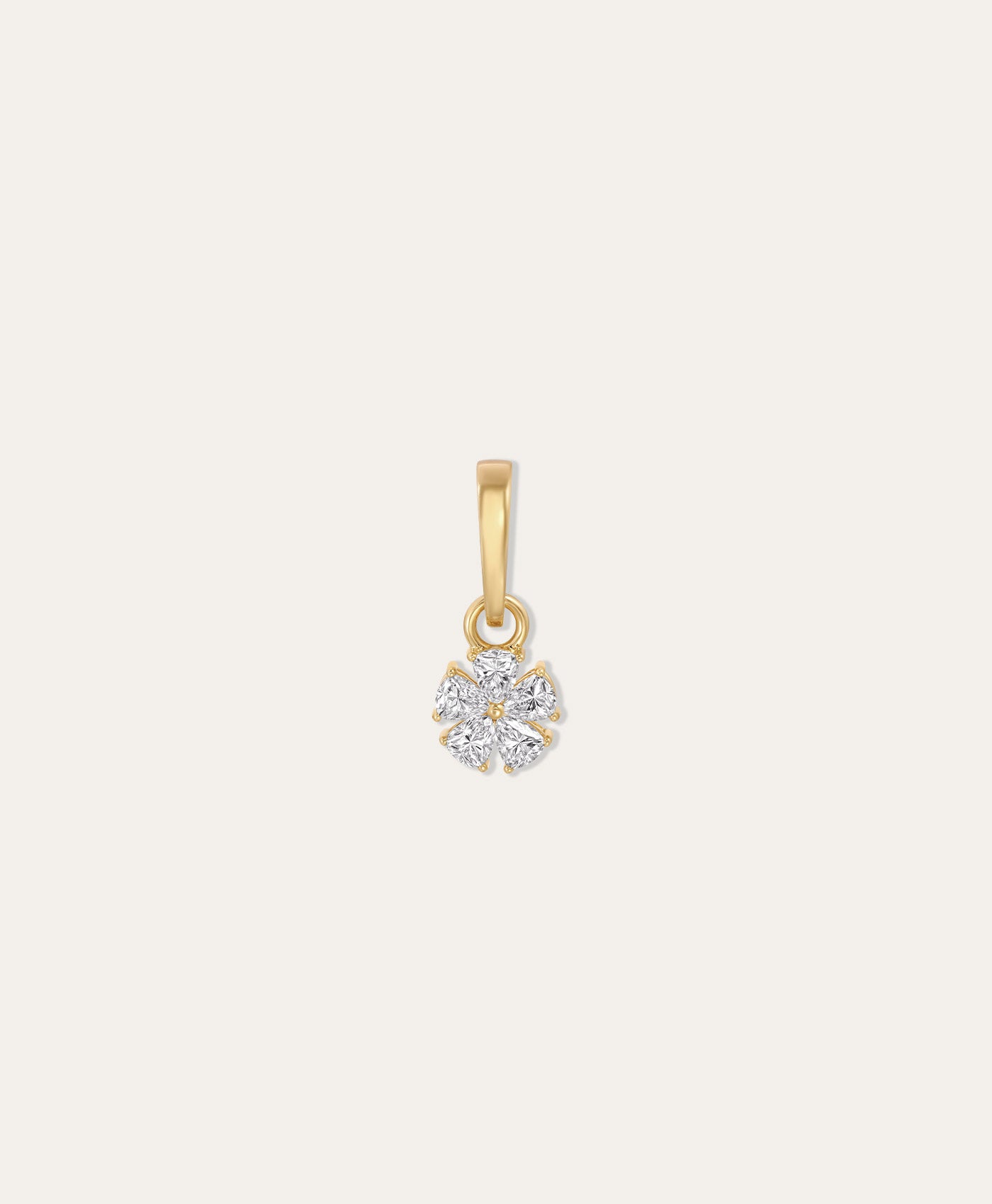 One of a Kind Diamond Flower Hinged Charm