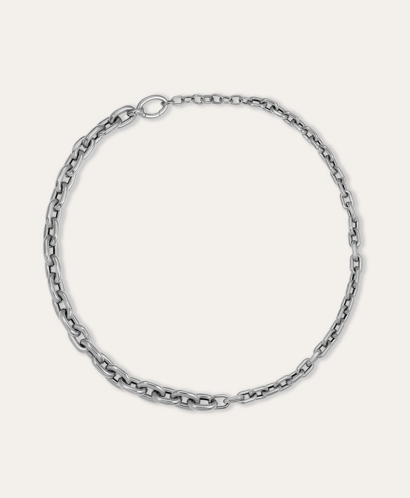 One of a Kind Graduated Cable Link Necklace