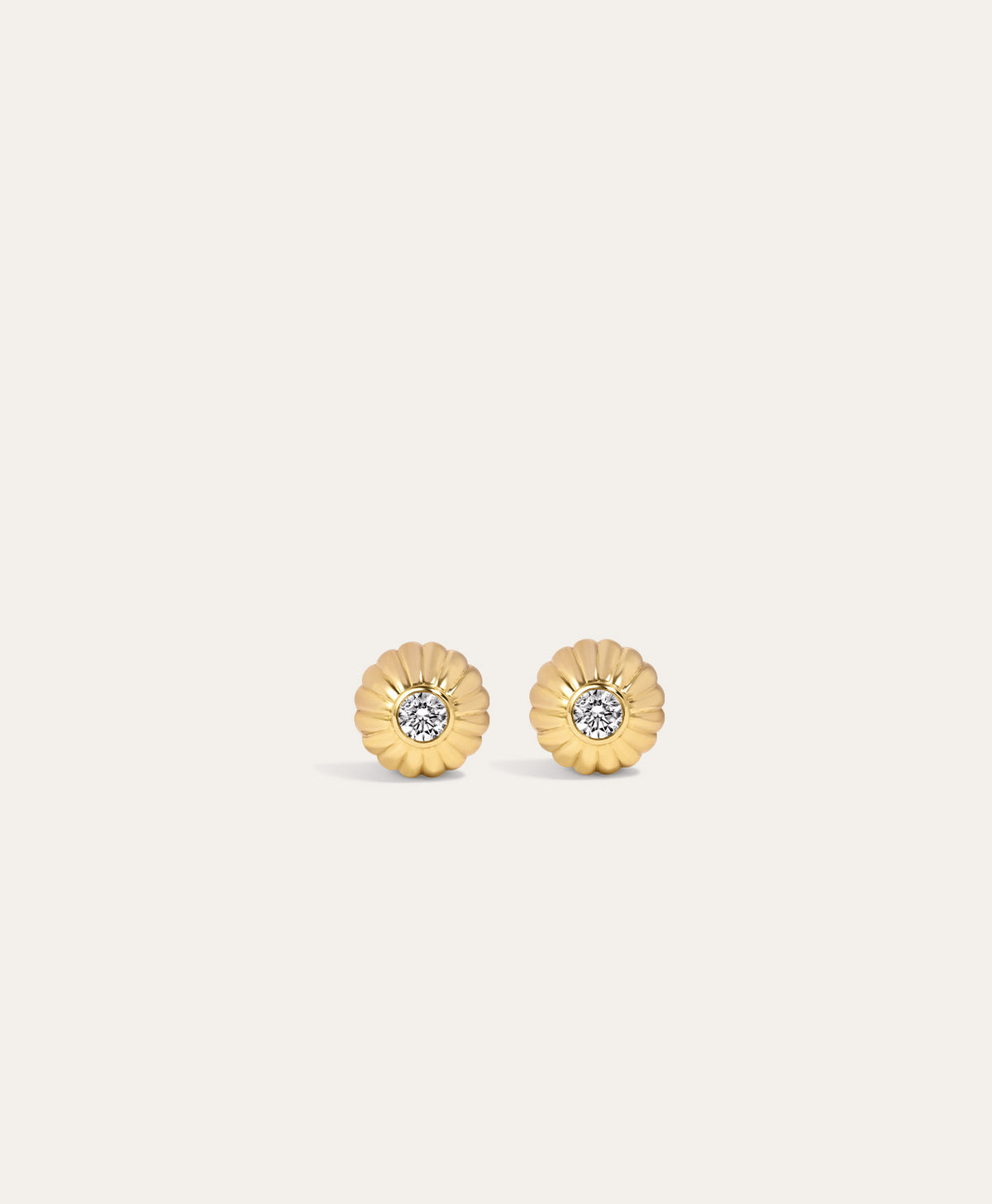 One Of A Kind Groovy Diamond Ball Diamond Stud Earring - Lab Grown