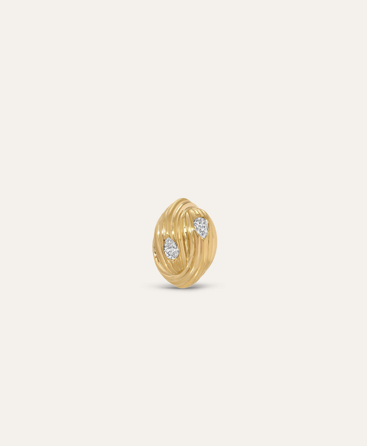 One of a Kind Groovy Diamond Knot Big Bead