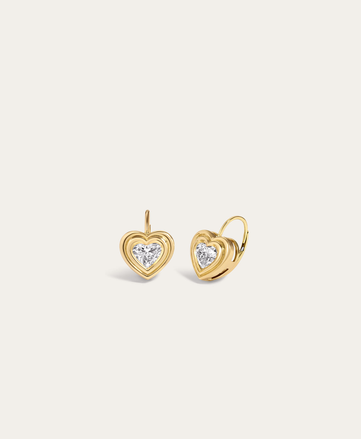One of a Kind Groovy Heart Drop Earrings