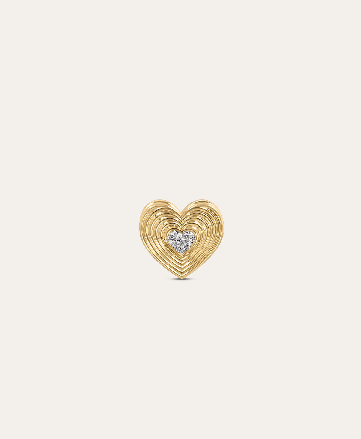 One of a Kind Groovy Heart Geometric Big Bead