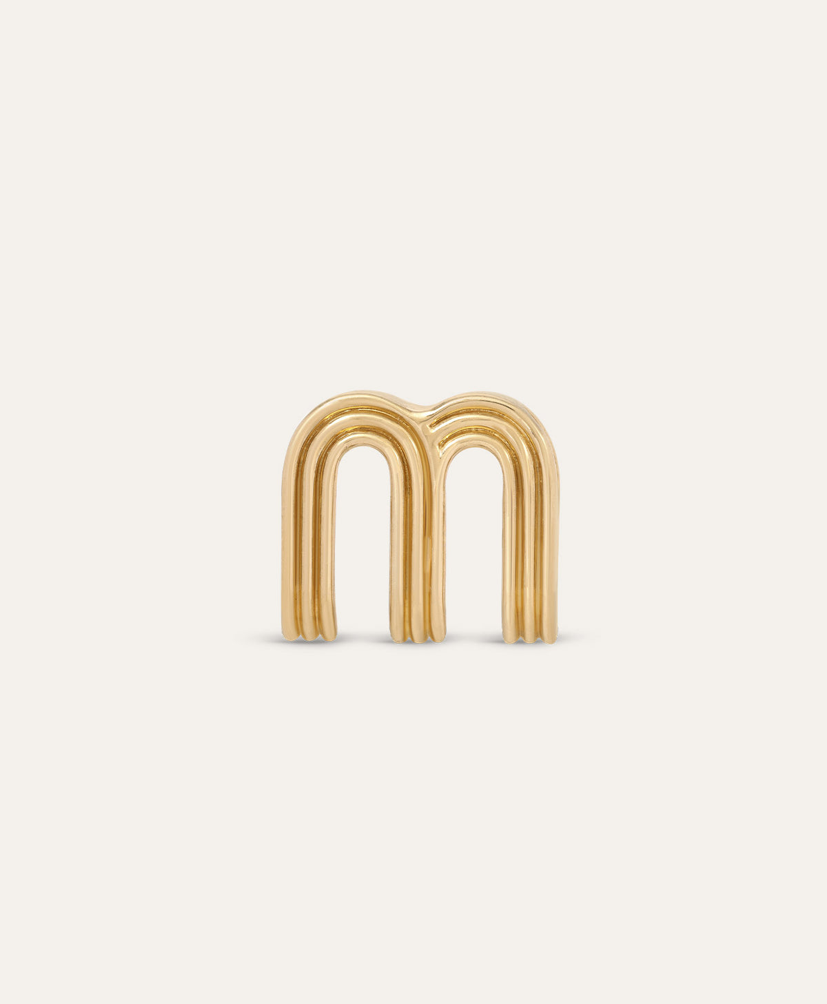 One of a Kind Groovy Initial Big Bead - Letter M