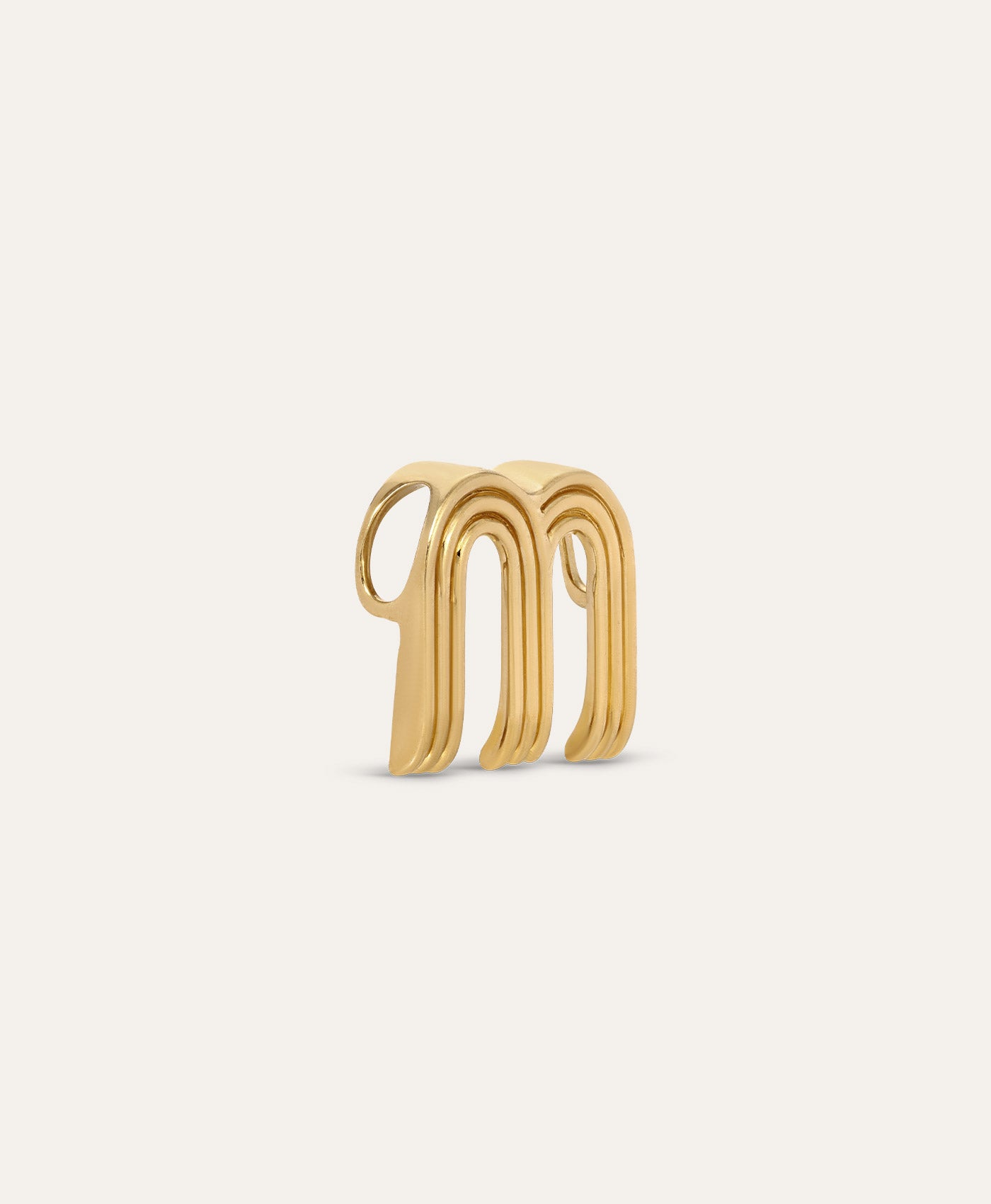 One of a Kind Groovy Initial Big Bead - Letter M