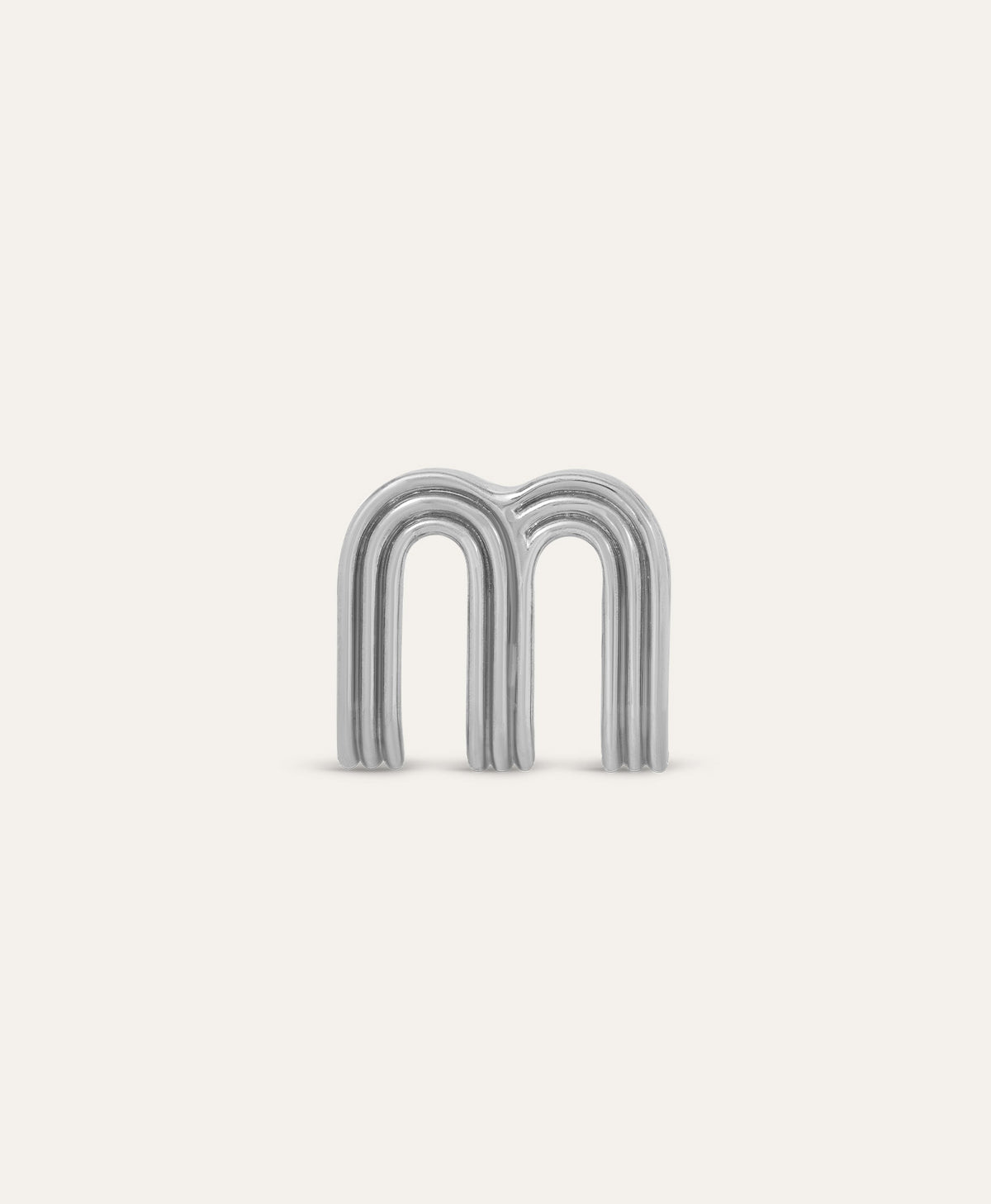 One of a Kind Groovy Initial Big Bead - Letter M