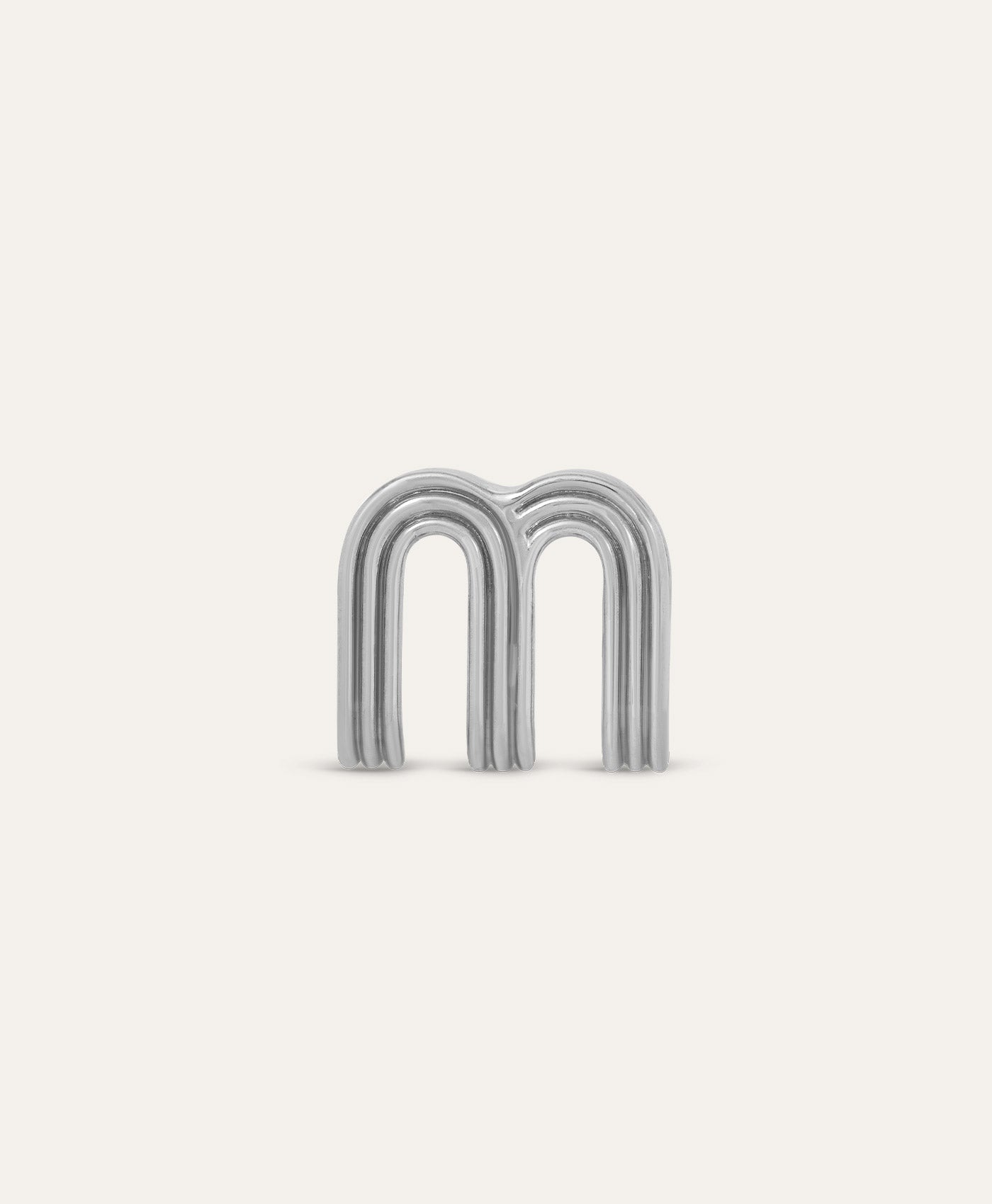 One of a Kind Groovy Initial Big Bead - Letter M