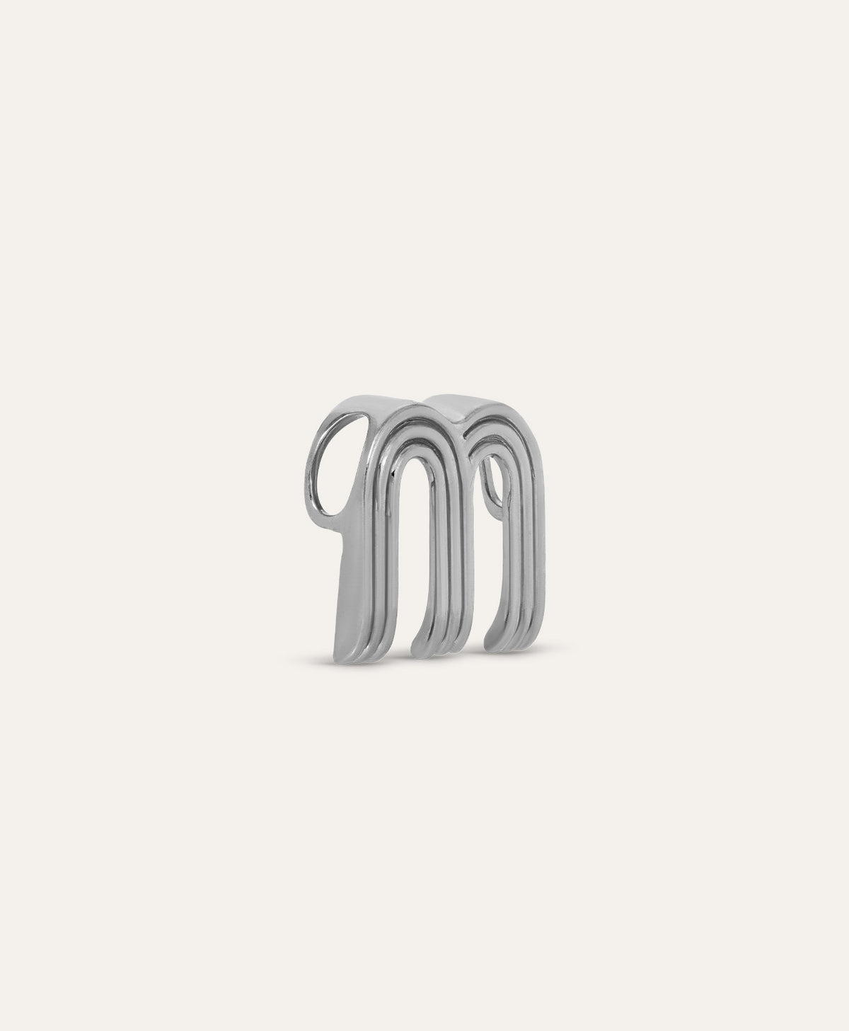 One of a Kind Groovy Initial Big Bead - Letter M