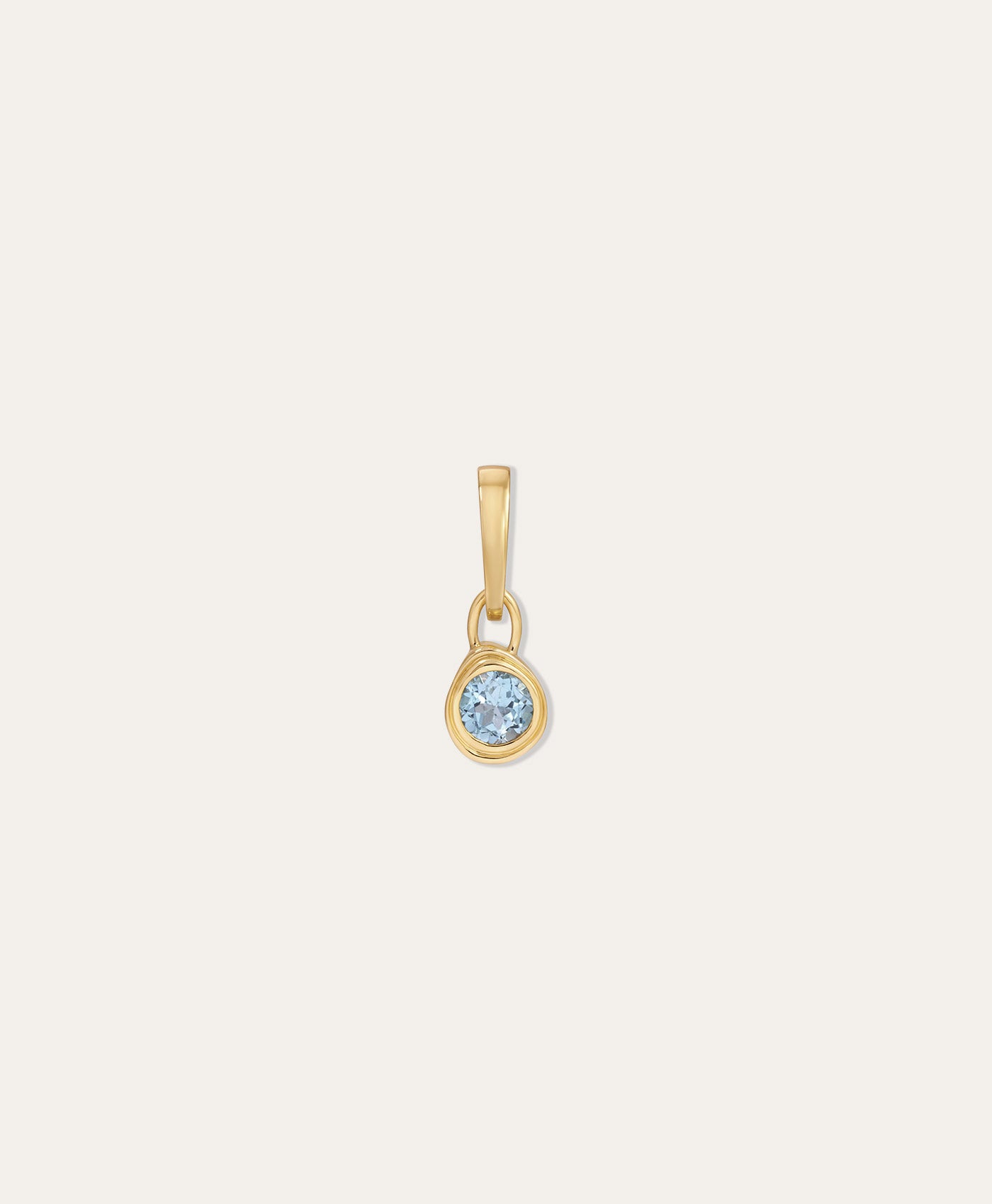 One of a Kind Groovy Organic Blue Topaz Hinged Charm