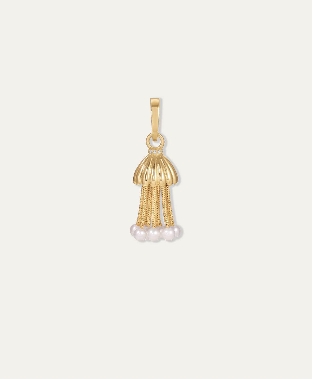 One of a Kind Groovy Pearl Tassel Hinged Charm
