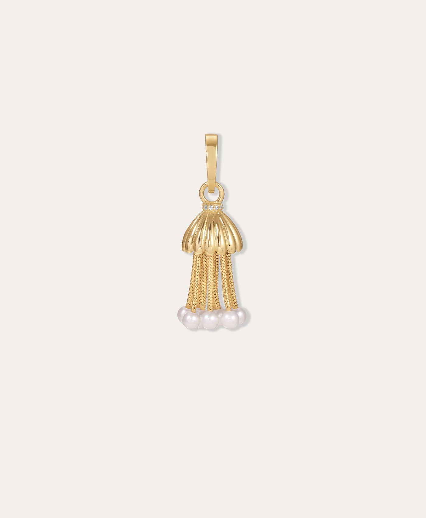 One of a Kind Groovy Pearl Tassel Hinged Charm