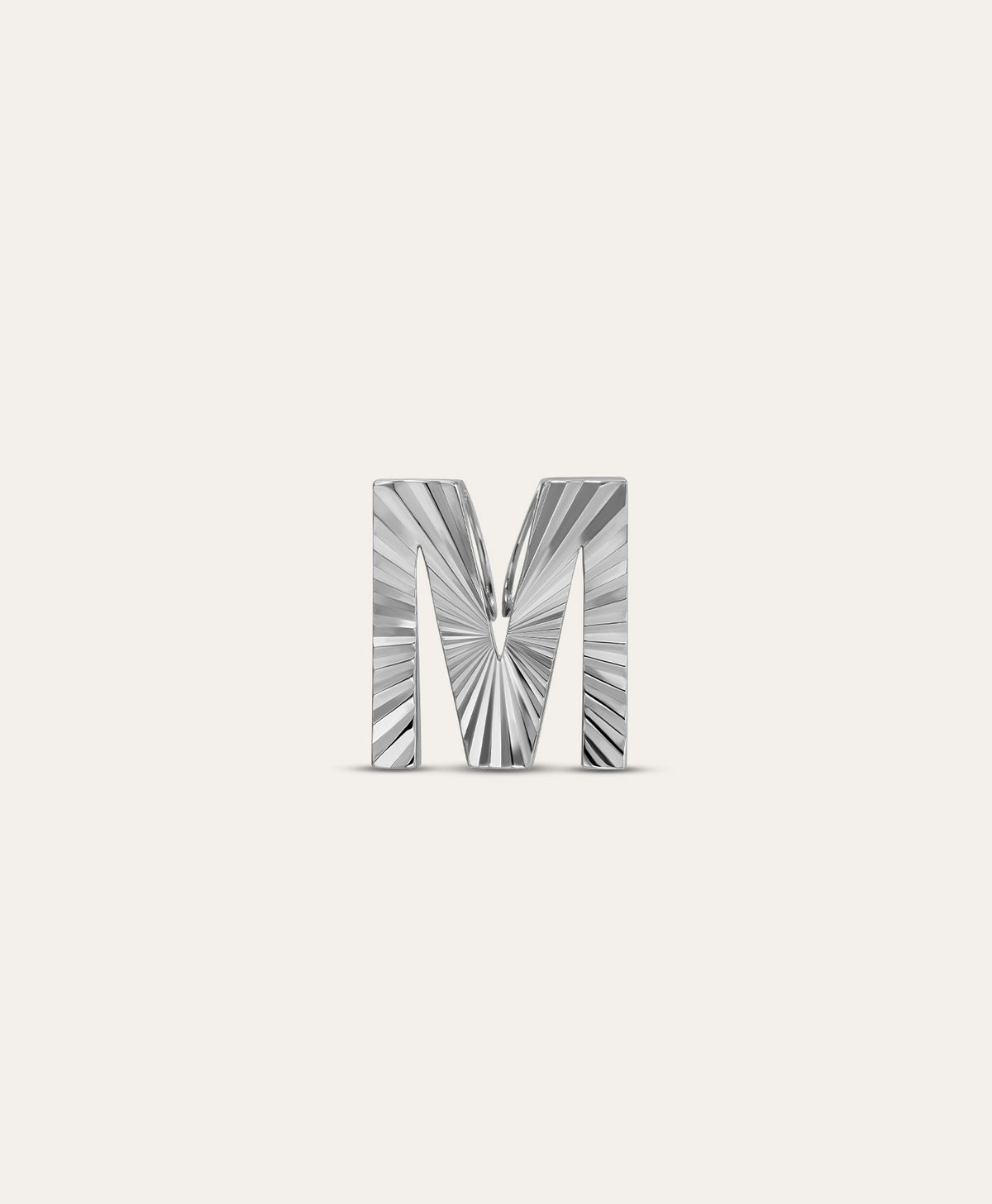 One of a Kind Holographic Big Bead - Letter M
