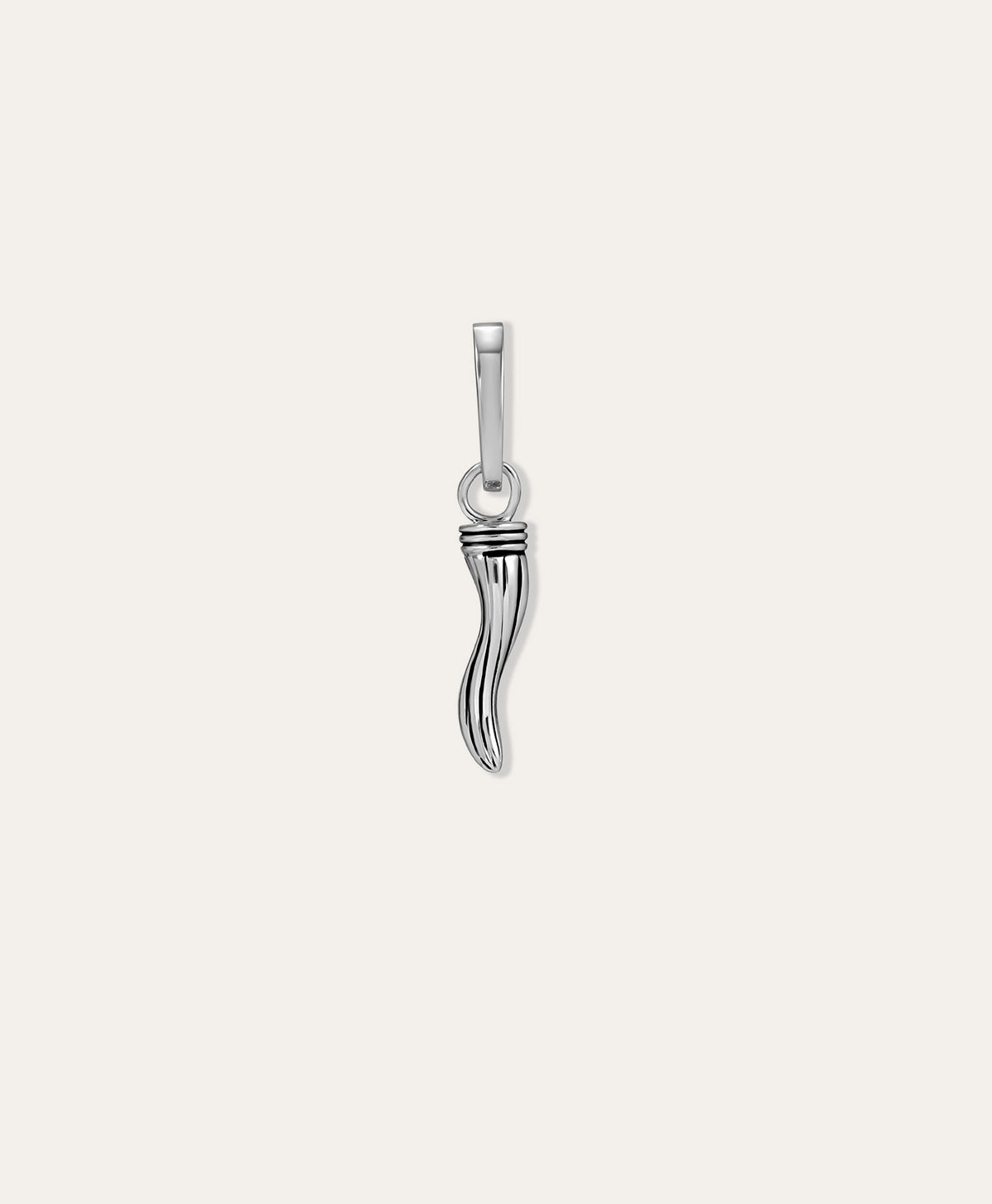 One of a Kind Mens Groovy 3D Cornicello Hinged Charm
