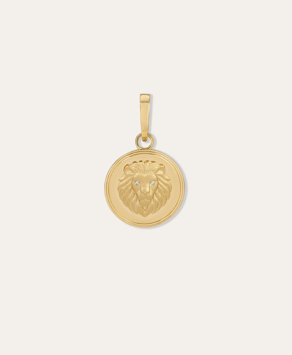 One of a Kind Mens Groovy Border XL Lion Head Charm
