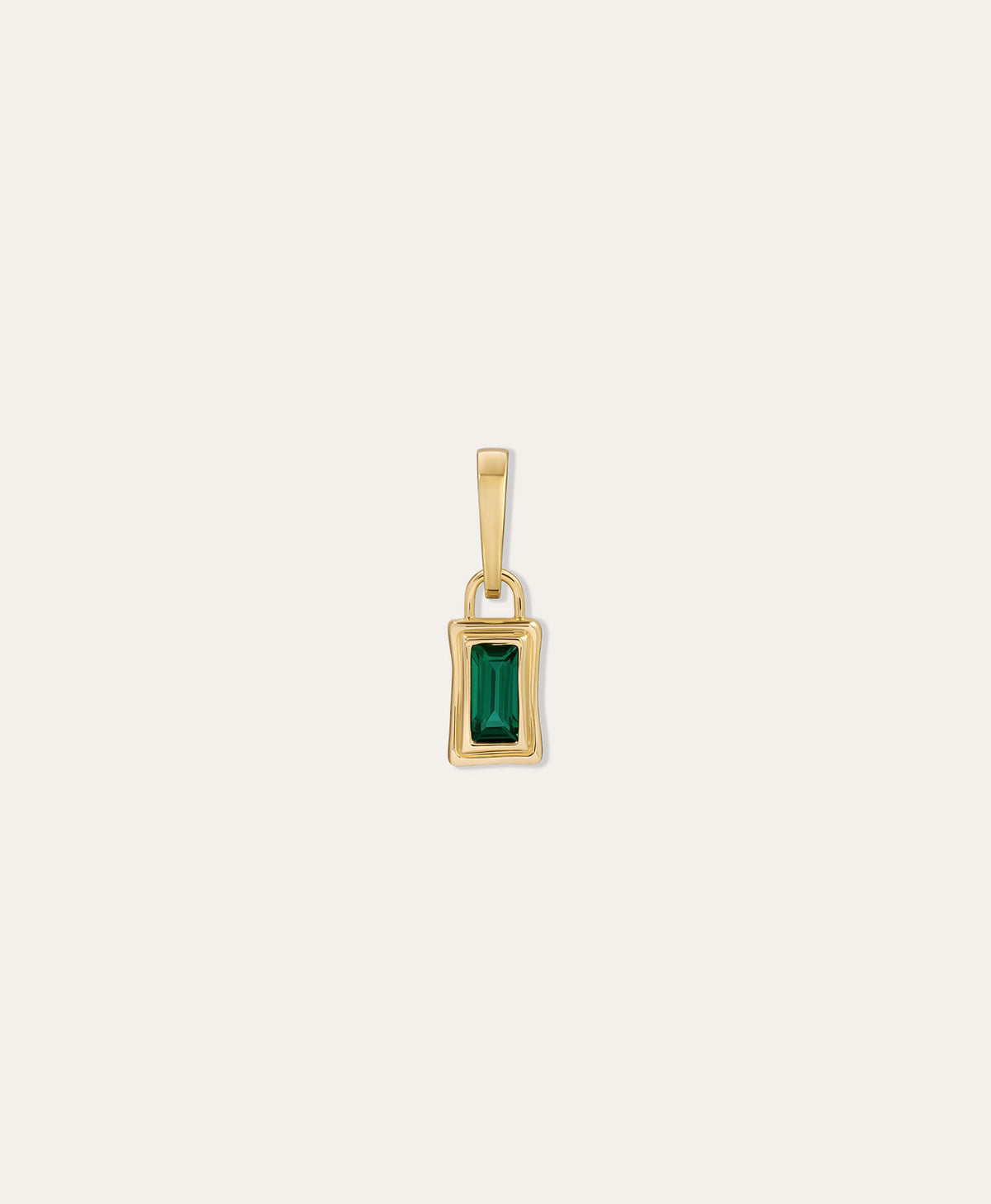 One of a Kind Groovy Organic Onyx Green Hinged Charm