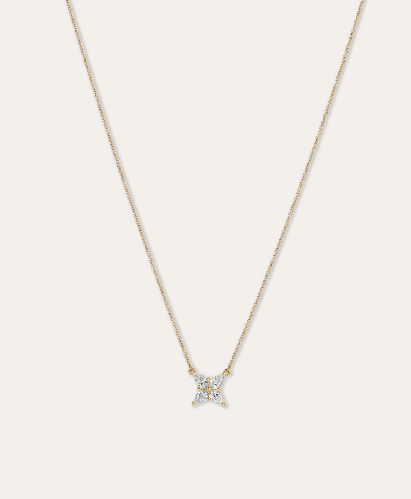 One of a Kind Diamond Marquis Petal Flower Necklace
