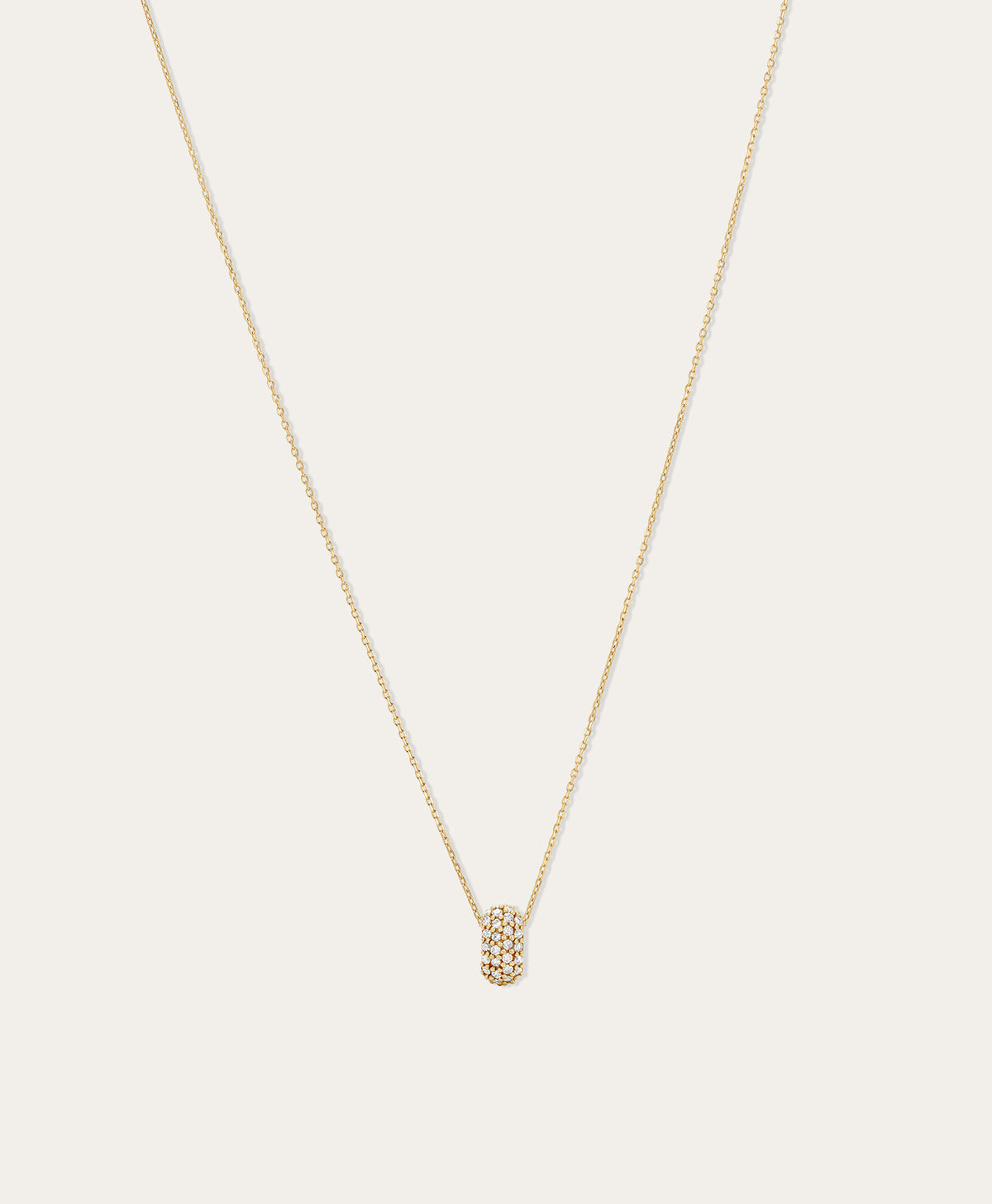 Pavé Diamond Mini Bead Necklace