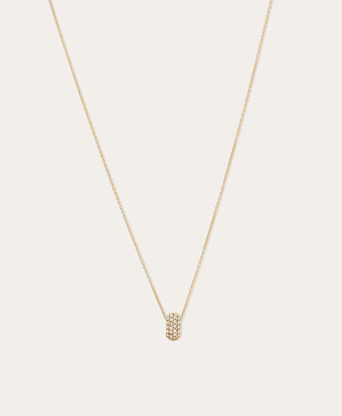 Pavé Diamond Mini Bead Necklace