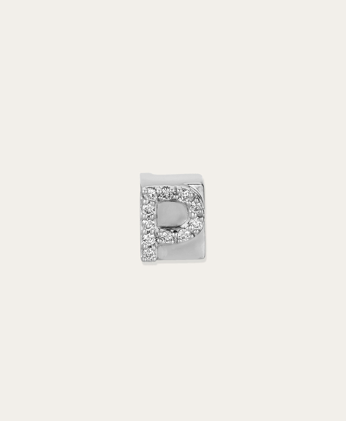 Initial Bead in Sterling Silver - Letter U