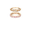 One of a Kind Pink Sapphire + Gemstone Rainbow Fish Ring Set
