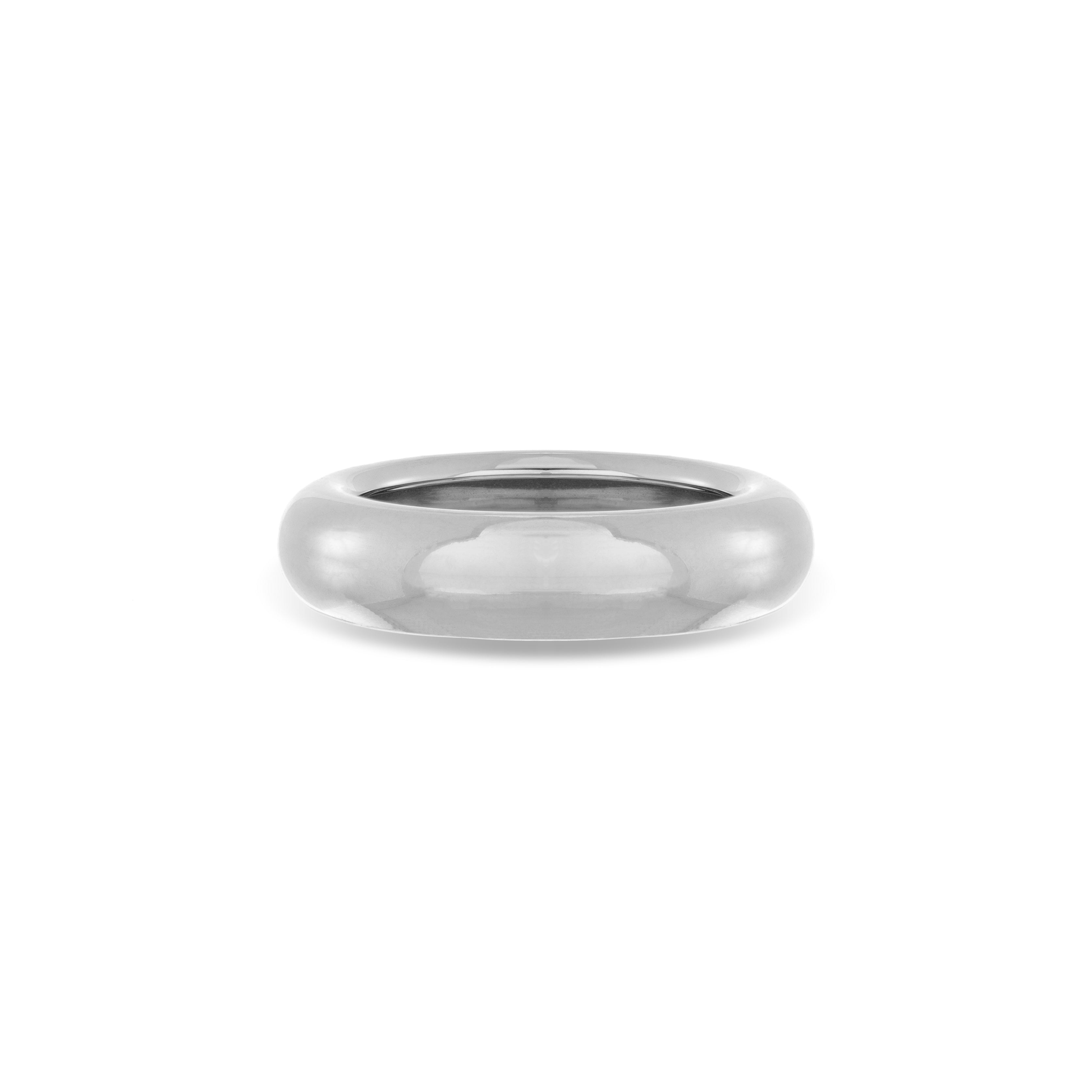 Chunky Tube Band Ring in Sterling Silver