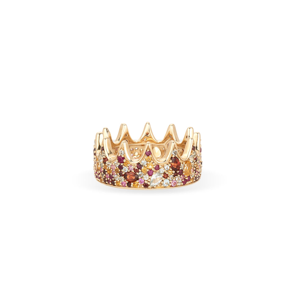 Gemstone Crown Eternity Ring