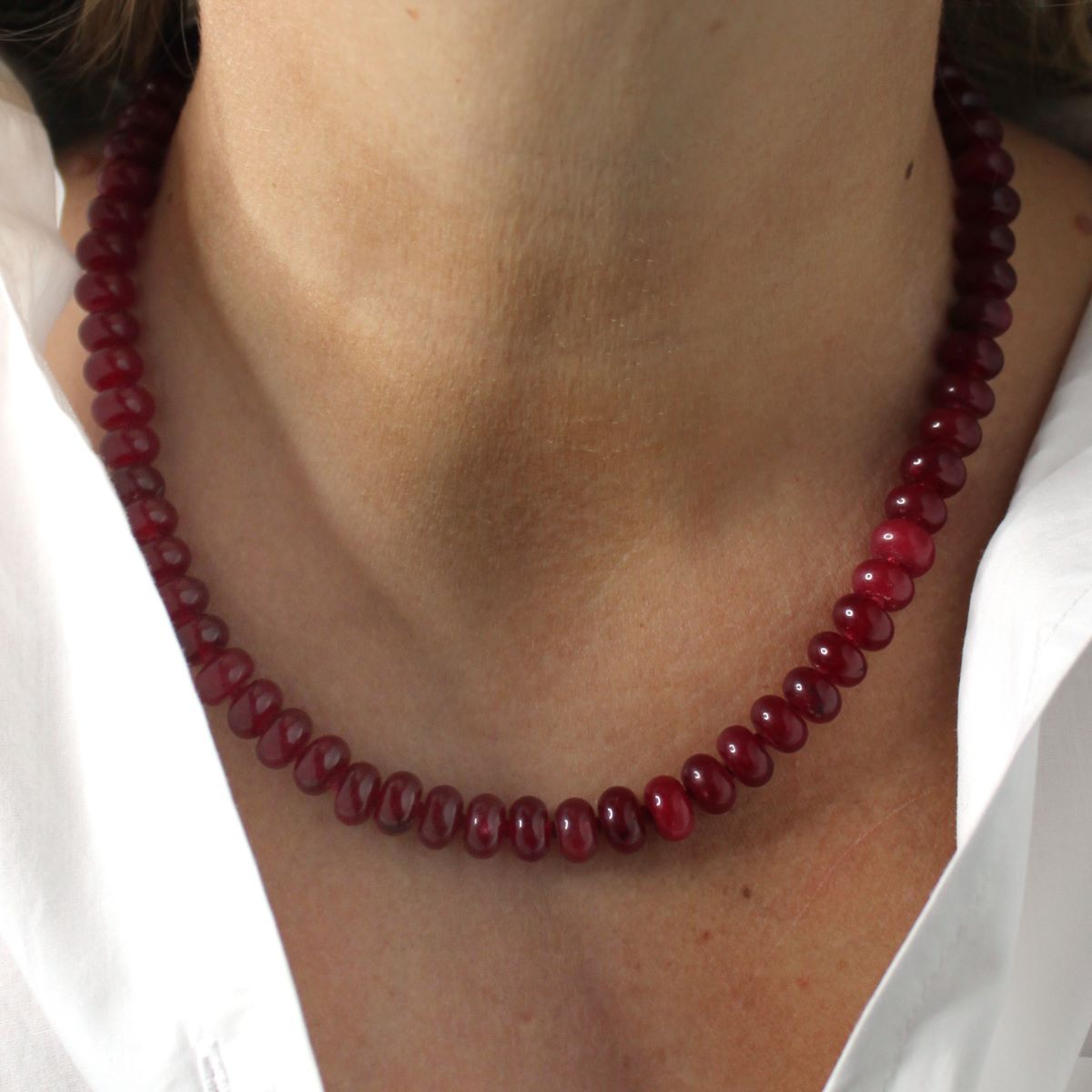 Paint the Town Red Gemstone Necklace