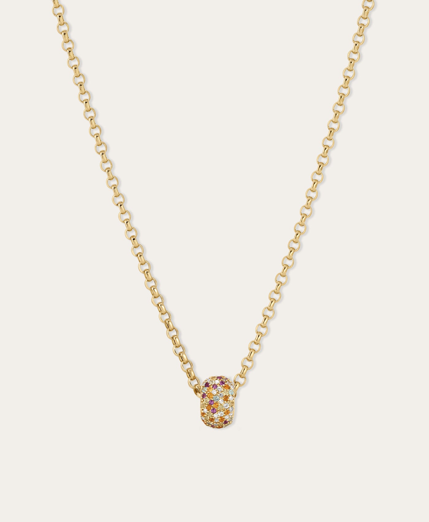 Diamond + Gemstone Iridescent Big Bead