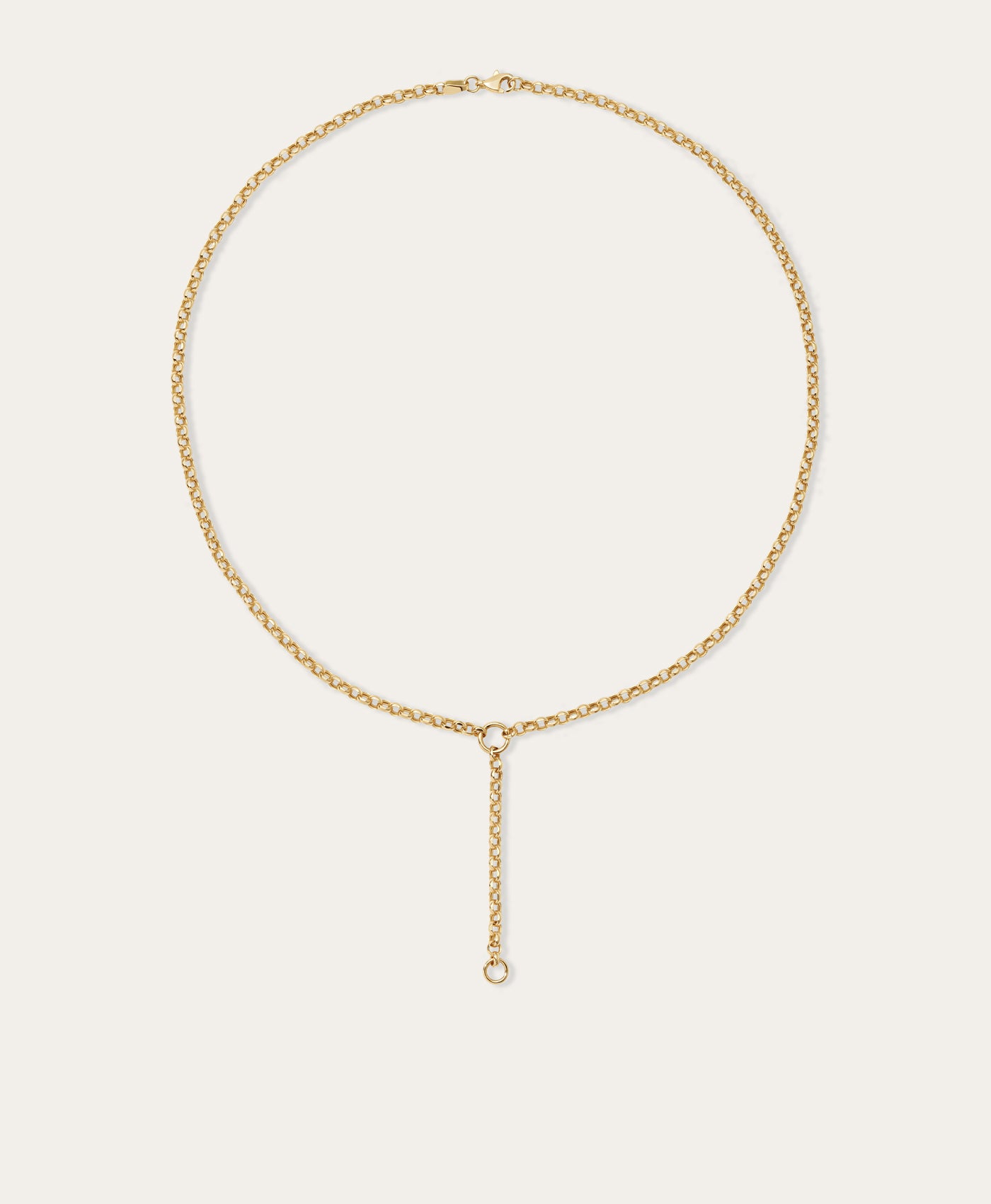 Rolo Lariat Necklace – 14k Gold Y Necklace | Adina Reyter