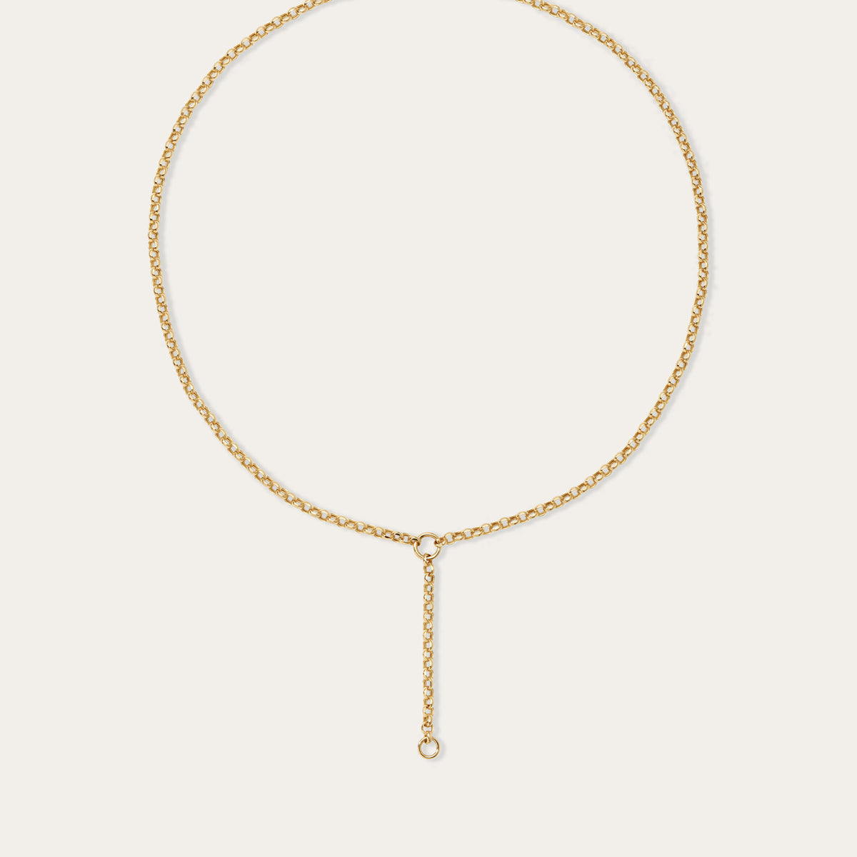 Rolo Lariat Necklace – 14k Gold Y Necklace | Adina Reyter
