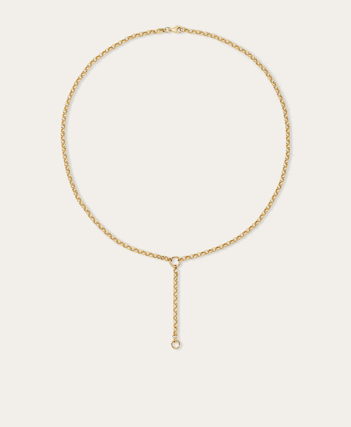 Rolo Chain Lariat Necklace