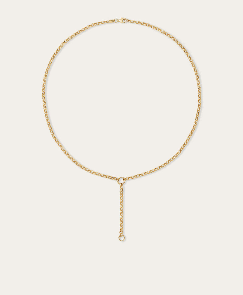 Rolo Chain Lariat Necklace
