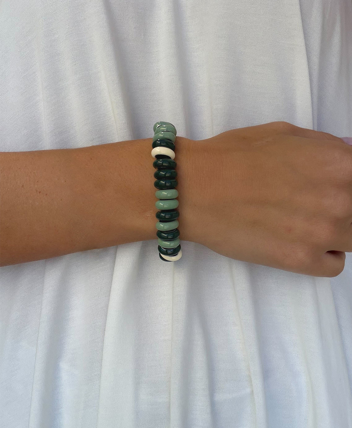 Rugby Stripes Big Bead Bracelet
