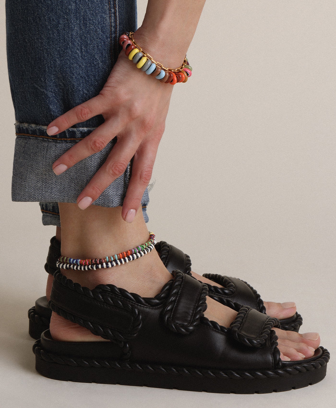 Runway Stripes Mini Bead Anklet
