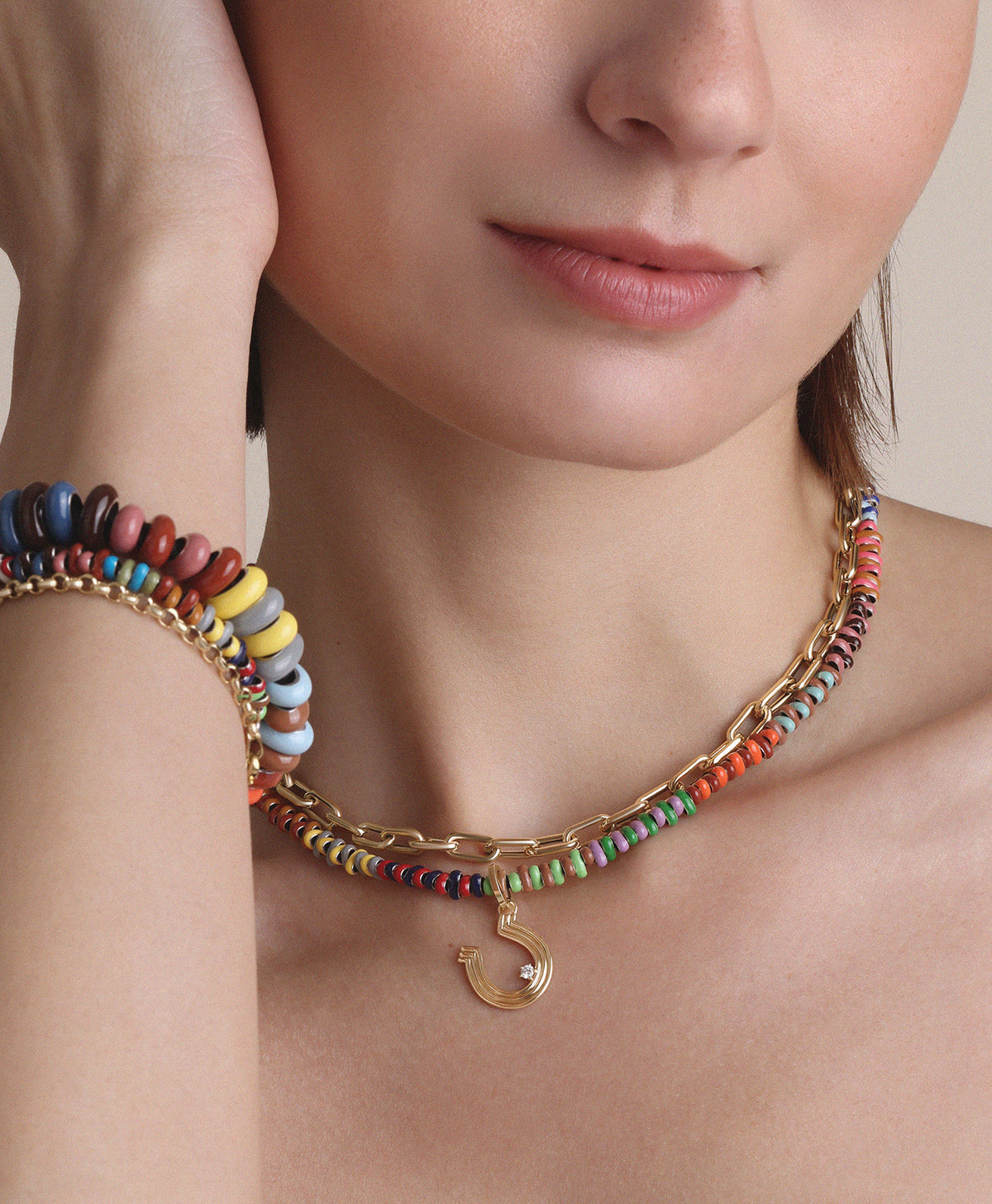 Runway Stripes Mini Bead Necklace