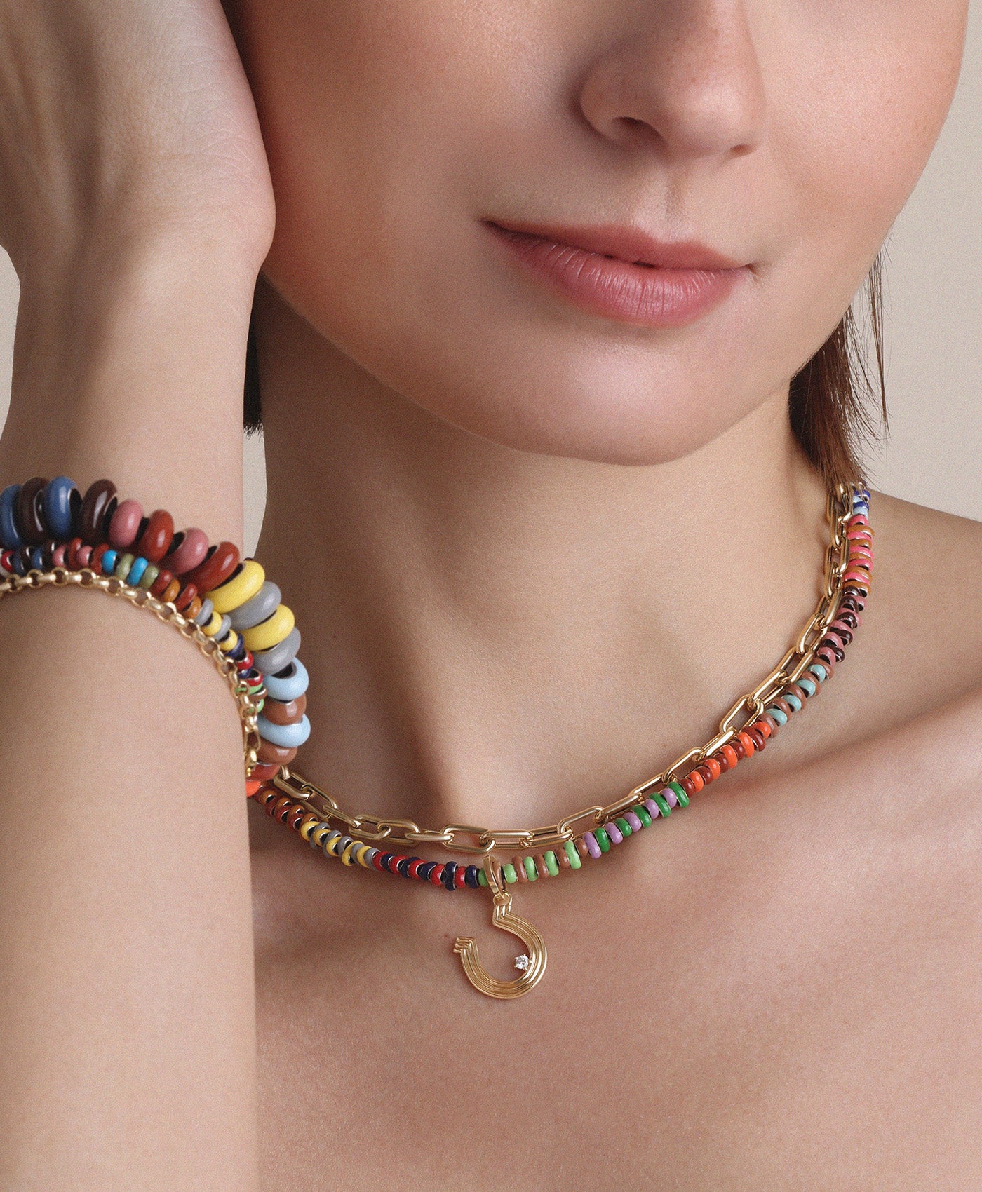 Runway Stripes Mini Bead Necklace