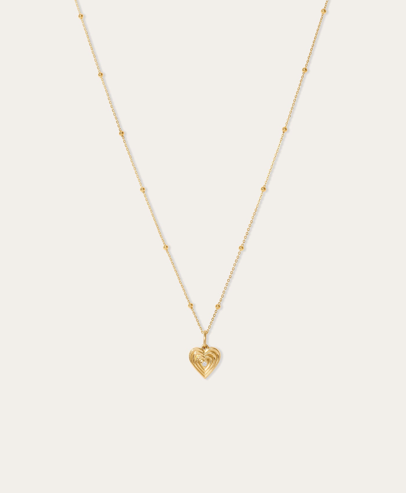 Groovy Diamond Heart Locket Mini Charm in 9k Gold | Adina Reyter