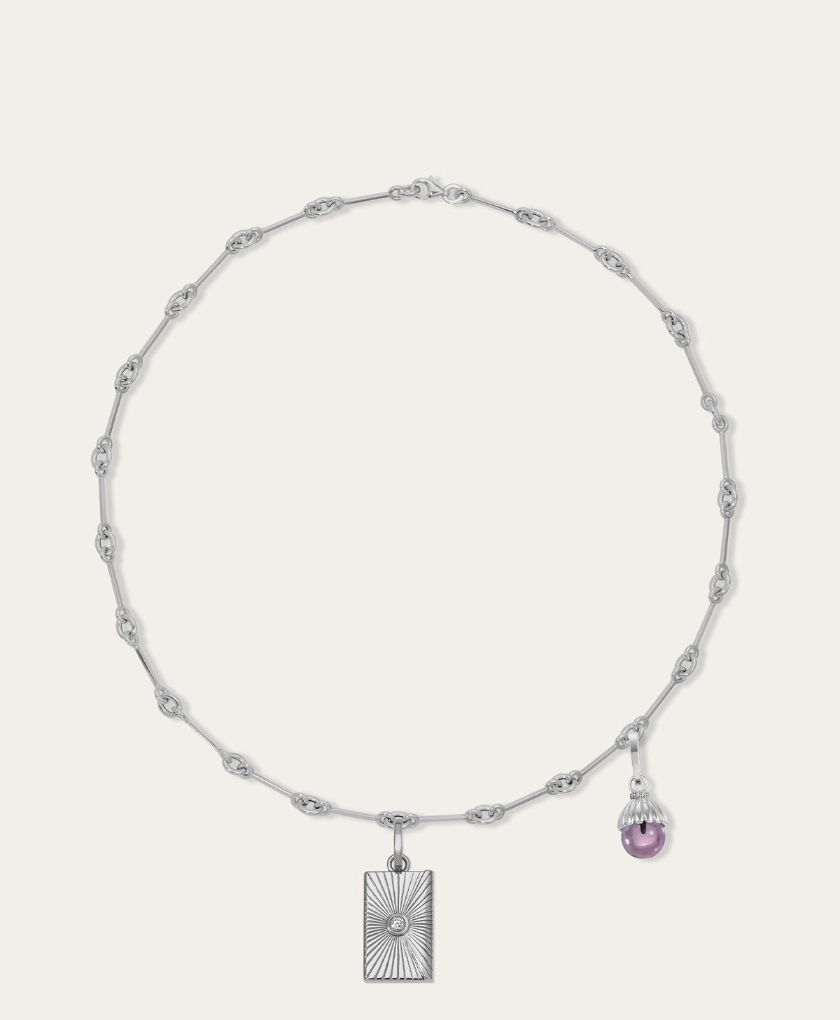 Sealed with Love Diamond and Gemstone Charm Necklace