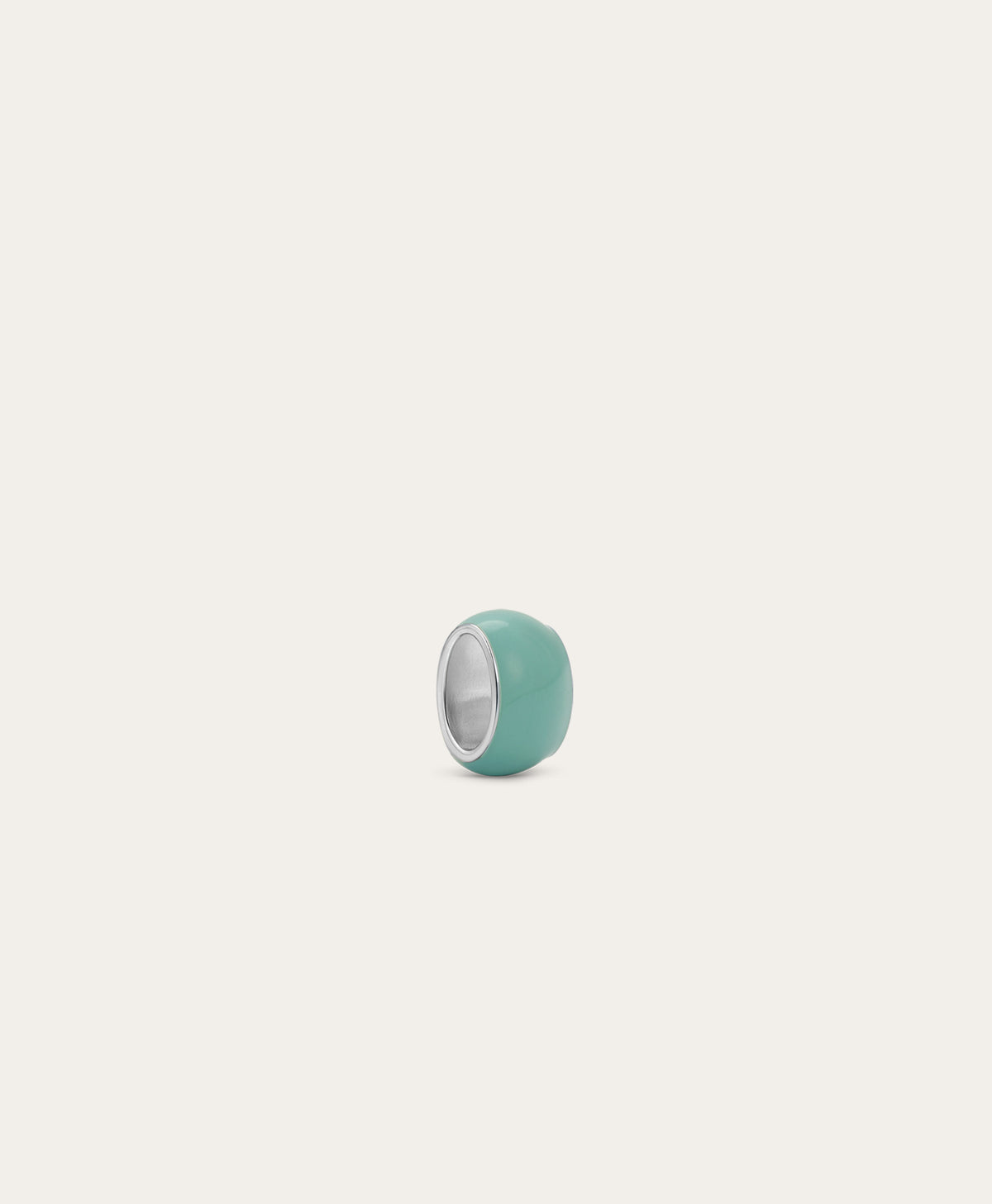 Wide Sky Blue Enamel Mini Bead