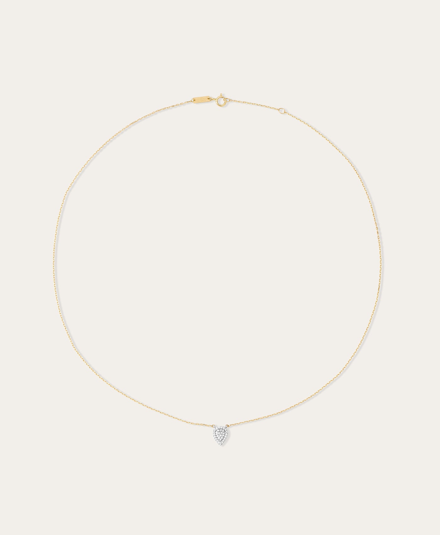 Solid Pavé Teardrop Necklace