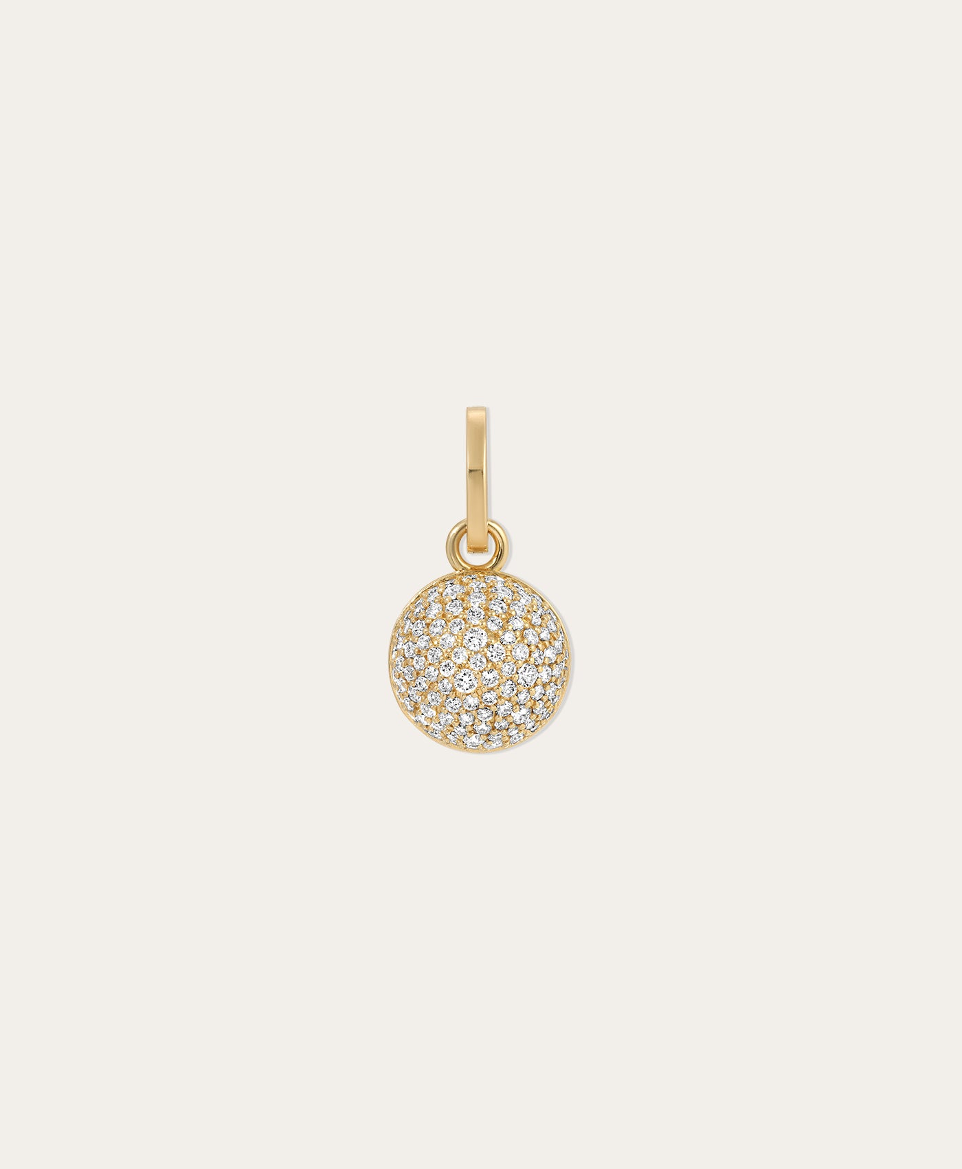 Stellar Pavé Diamond Half Dome Hinged Charm - Lab Grown