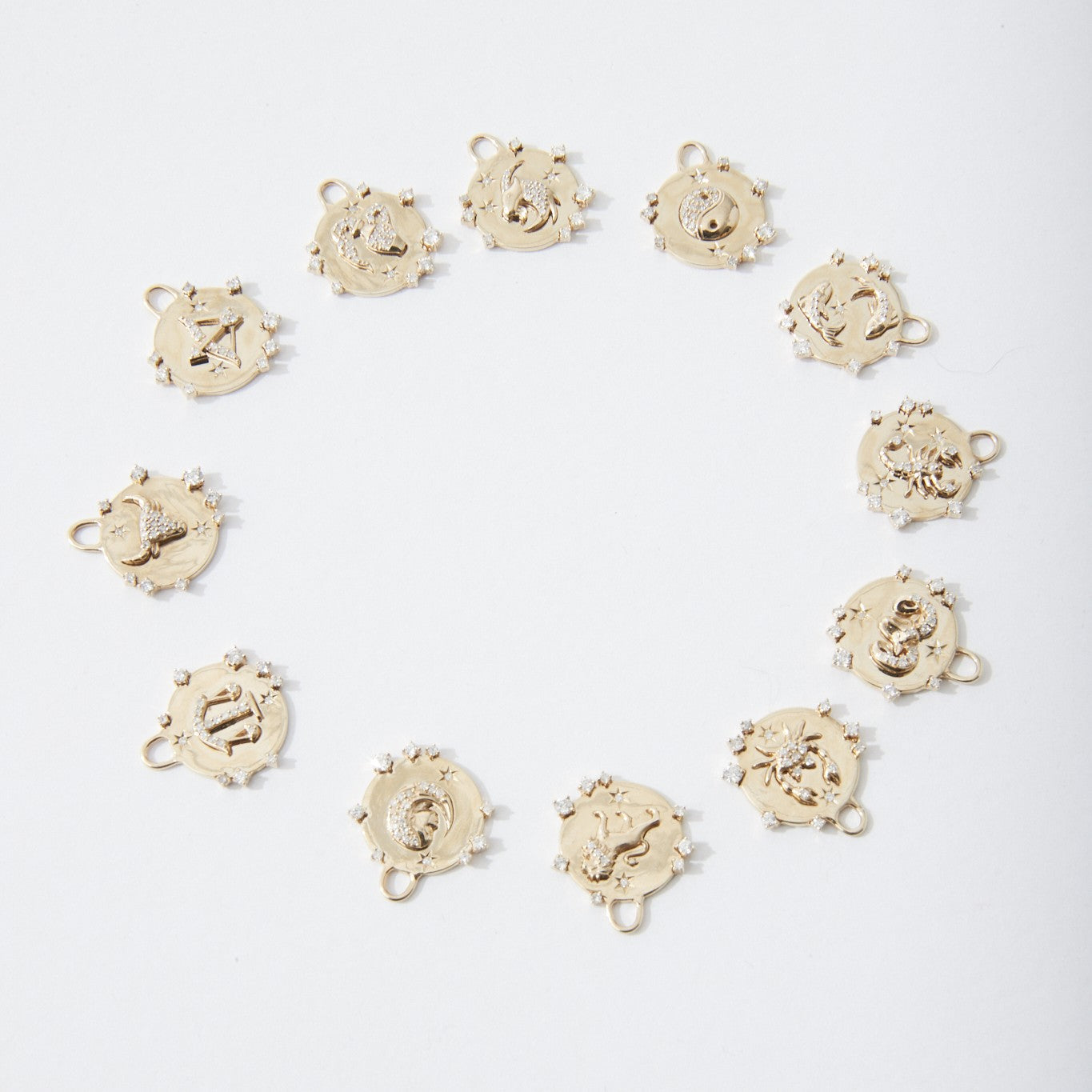 Zodiac Diamond Aries Hinged Charm