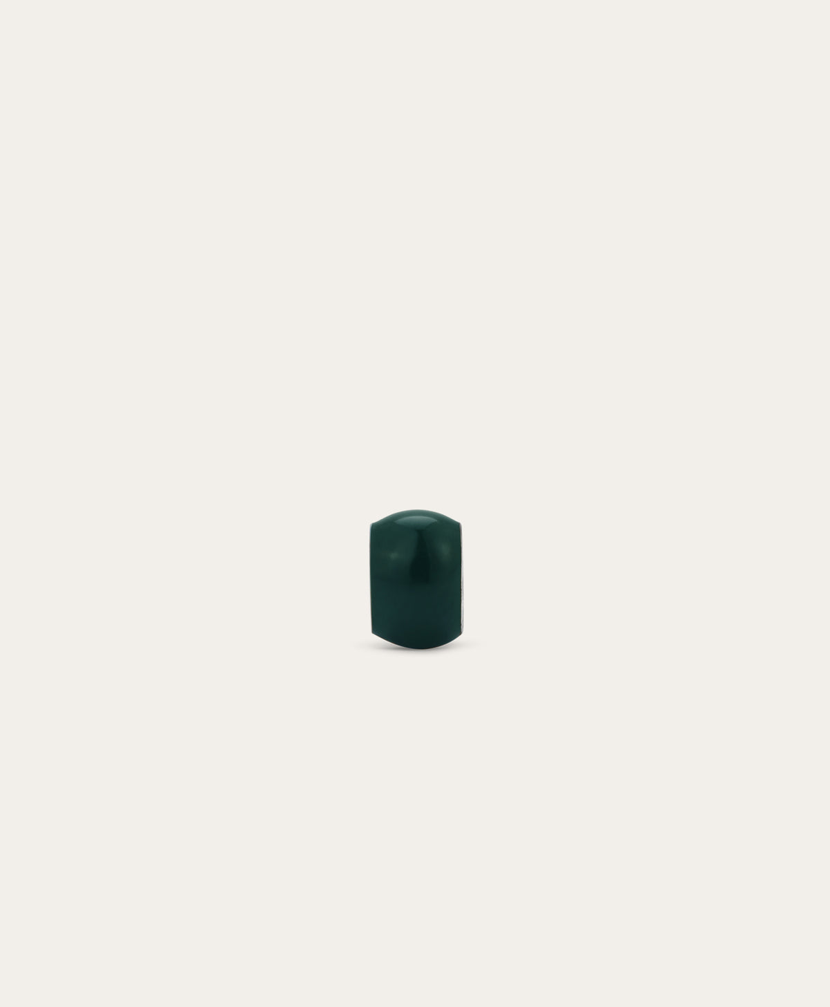 Wide Teal Enamel Mini Bead
