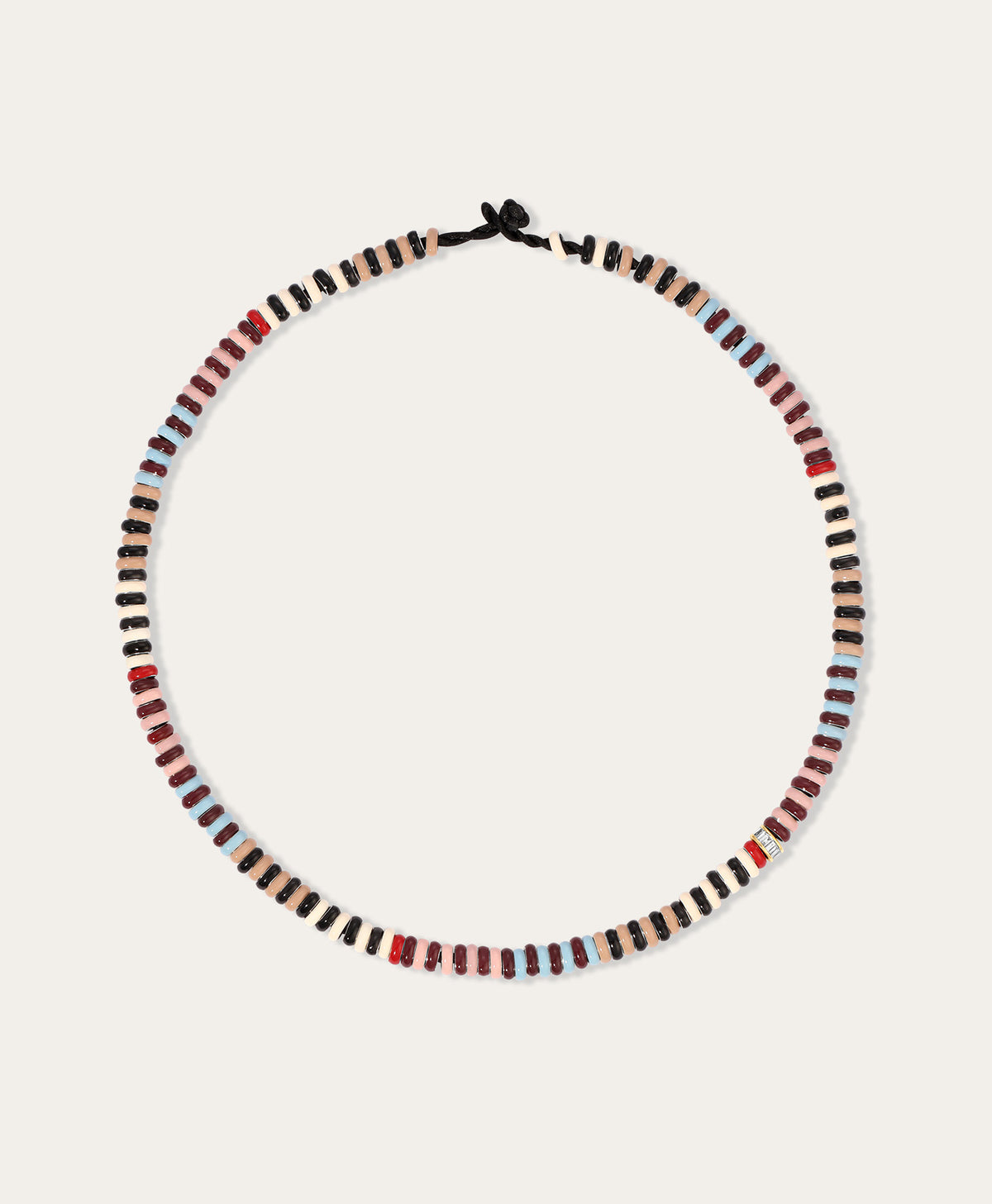 Tweed Stripes Diamond Mini Bead Necklace